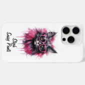 15 Pro Max Chat sophistiqué avec lunettes iPhone / coque ipad (Verso (horizontal))