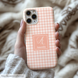 15 Pro Max Coque iPhone Corail Clair Personnalisée Élégante H