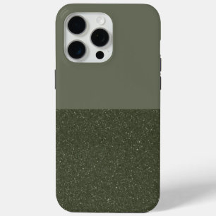 15 Pro Max Coque iphone de fractionnement vert Moss personnal