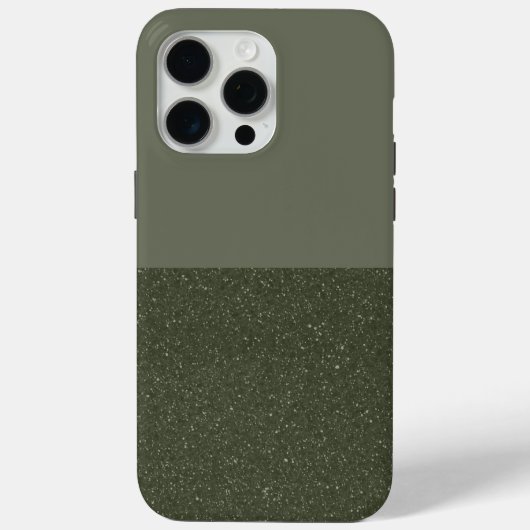 15 Pro Max Coque iphone de fractionnement vert Moss personnal (Verso)