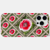 15 Pro Max Coque iphone frappant avec des pavots rouges et bl (Verso (horizontal))