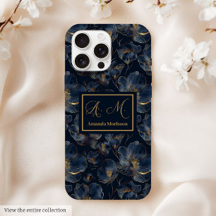 15 Pro Max Coque iPhone Navy Gold Sweet Sixteen Nom personnal