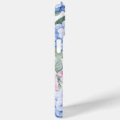 15 Pro Max Coque iphone personnalisé Pink Blue hydrangea (Verso / Droite)