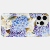 15 Pro Max Coque iphone personnalisé Purple Blue hydrangea (Verso (horizontal))