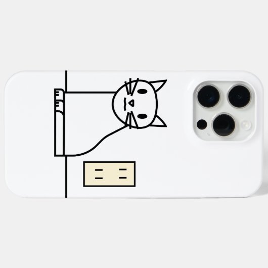 15 Pro Max Cute Cat iPhone / coque ipad (Verso (horizontal))