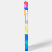 15 Pro Max Élégant coque iphone Blue Gold Sparkle Bokeh (Verso / Gauche)