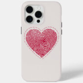 15 Pro Max iPhone 16 Coque - Fingerprint Love Heart - Unique  (Verso)