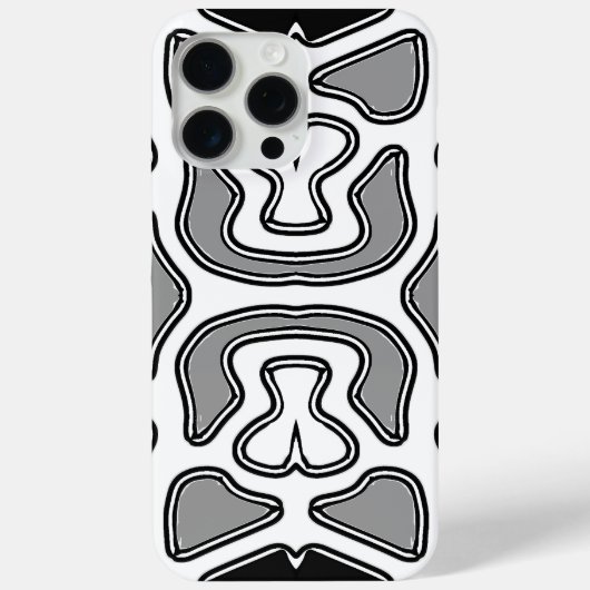 15 Pro Max iPhone / coque ipad, Un design blanc et noir vibra (Verso)