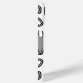 15 Pro Max iPhone / coque ipad, Un design blanc et noir vibra (Verso / Droite)