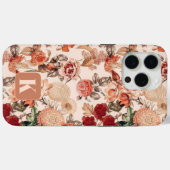 15 Pro Max Monogramme Automne Automne coque iphone Floral (Verso (horizontal))