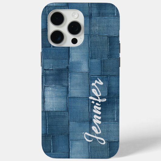 15 Pro Max Personnalisé Denim iPhone / coque ipad (Verso)