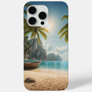 15 Pro Max "Sandy Serenity : Beach coque iphone Design"