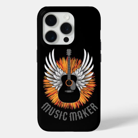 15 Pro Music Maker (guitariste) Coque-Mate coque iphone (Verso)