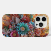 15 Pro Parties scintillant fleurs coque iphone (Verso (horizontal))
