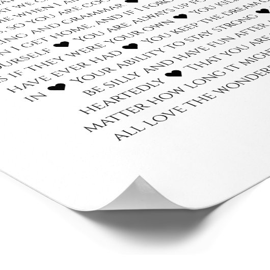 15 raisons pour lesquelles j'aime toi Affiche de m (Coin)