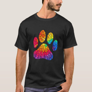 15 september Tie Dye Stippen Hond Poot Stippen Dag T-shirt