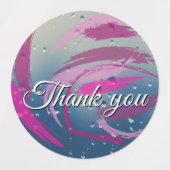 15-set Fuchsia & Soft Pink Brushstrokes Labels (Design 1)