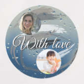 15-set Photo Black, White & Gray Brushstrokes Labels (Design 1)