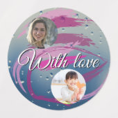 15-set Photo Fuchsia & Soft Pink Brushstrokes Labels (Design 1)