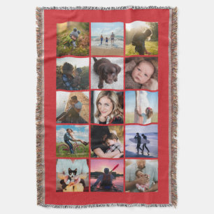 15 Square Photo Collage Keepomwille Red Deken