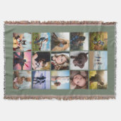 15 Square Photo Collage Keepomwille Sage Deken (Voorkant)