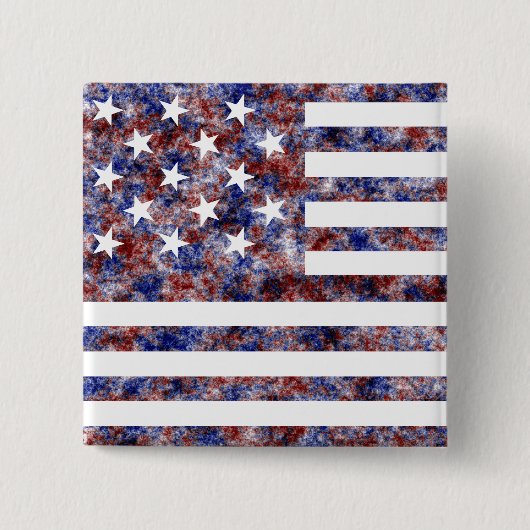 15 Star Us vlag Vierkante Button 5,1 Cm (Voorkant)