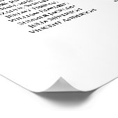 15 Tabel Elegant roze bruinkoolzaadkaart Poster (Hoek)