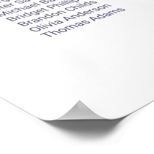 15 Tabel Kleurrijke Bloemen Trouwstoel Grafiek Poster (Hoek)