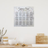 15 Tabel White Reflections Wedding Seating Chart Poster (Keuken)