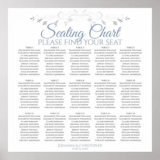15 Tableau Mariage bleu et gris (Devant)