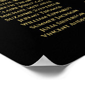 15 Tableau Simple Mariage noir et or Tableau de si (Coin)