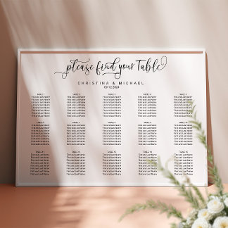 15 Tableaux 120 Invités Calligraphie Tableau des s