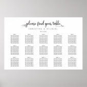 15 Tableaux 120 Invités Tableau des sièges horizon (Devant)