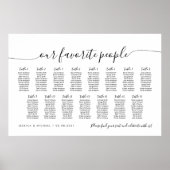 15 Tafel Elegant Onze Favoriete Mensen Zittingkaar Poster (Voorkant)