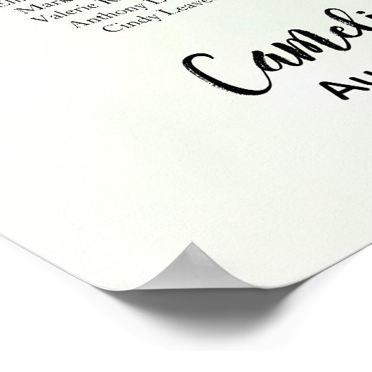 15 Tafel Trouwzaal Stoelen Plattegrond Groene plan Poster (Hoek)