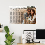 15 Tafels Bruiloft foto zitgrafiek Poster (Thuiskantoor)