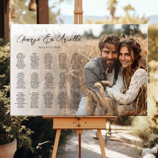 15 Tafels Bruiloft foto zitgrafiek Poster