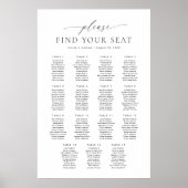 15 Tafels Gelieve Uw Plaats Te Vinden Zitplaatsenk Poster (Voorkant)