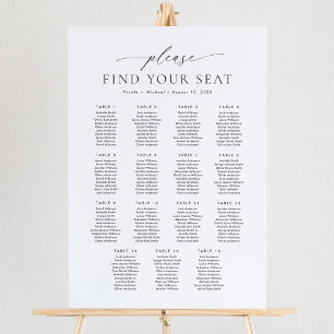 15 Tafels Gelieve Uw Plaats Te Vinden Zitplaatsenk Poster