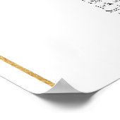 15 Tafels Gouden Boog Vind uw zitplaatskaart Poster (Hoek)