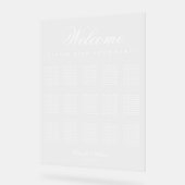 15 Tafels Wit Minimalistisch Bruiloft Zitkaarten Acryl Bord (Hoek)