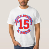 15 UUR Minimumloon T-shirt (Voorkant)