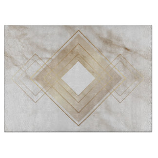 15" x 11" Elegant marmeren glazen snijplank