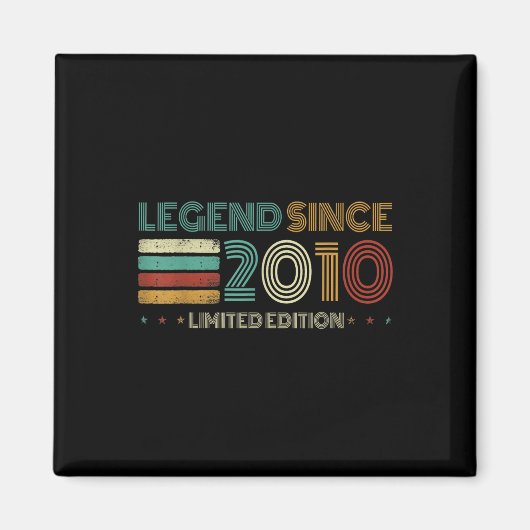 15 Years Old Legend Since 2010 15th Birthday  Magneet (Voorkant)