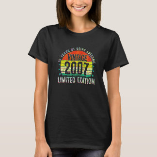 15 Years Old Vintage 2007 Retro Fifteenth Birthday T-shirt