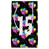 15e Anniversaire Ballons et Confetti Petit Sac Cad (Devant)