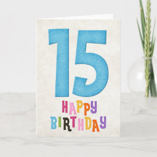 15e anniversaire Bonne carte d'anniversaire Design