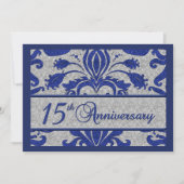 15e anniversaire Business Faire-part Blue (Devant)