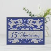 15e anniversaire Business Faire-part Blue (Debout devant)