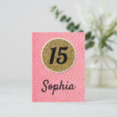 15e - Anniversaire de la carte de voeux fille (Debout devant)